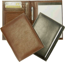 Full-Grain Leather Promotional Wallet Jotters