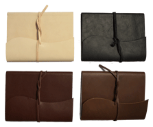 Promotional Leather Journals with Wrapped Closure